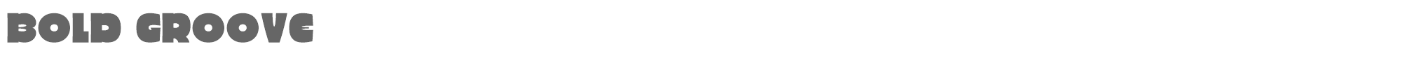Sample characters Bold Groove Font